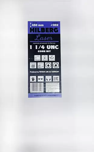 Алмазная буровая коронка 302*450 мм 1 1/4" UNC Hilberg Laser HD726 - интернет-магазин «Стронг Инструмент» город Красноярск