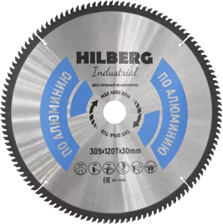 Пильный диск по алюминию 305*30*Т120 Industrial Hilberg HA305 - интернет-магазин «Стронг Инструмент» город Красноярск