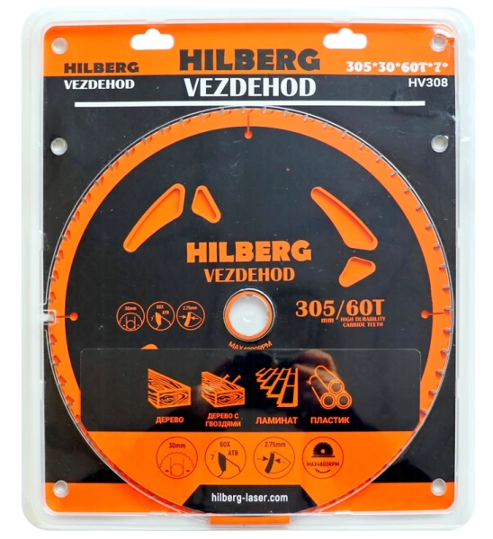 Универсальный пильный диск 305*30*60Т Vezdehod Hilberg HV308 - интернет-магазин «Стронг Инструмент» город Красноярск