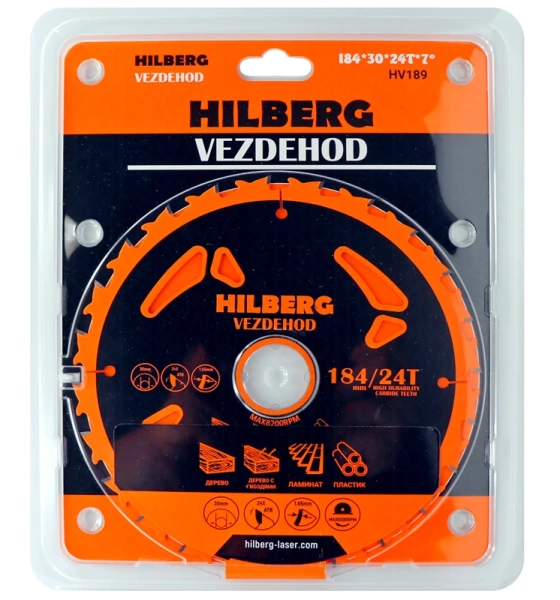 Универсальный пильный диск 184*30*24Т Vezdehod Hilberg HV189 - интернет-магазин «Стронг Инструмент» город Красноярск