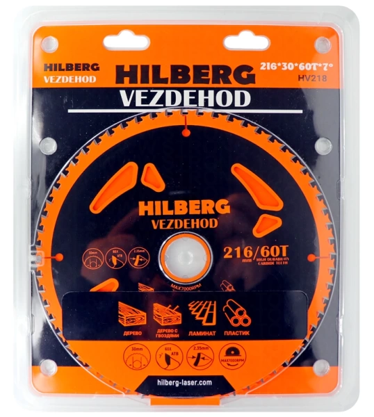 Универсальный пильный диск 216*30*60Т Vezdehod Hilberg HV218 - интернет-магазин «Стронг Инструмент» город Красноярск