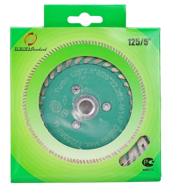 Алмазный диск с фланцем 125*М14*8/25*3.5мм Turbo Strong СТД-17000125 - интернет-магазин «Стронг Инструмент» город Красноярск