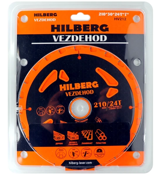 Универсальный пильный диск 210*30*24Т Vezdehod Hilberg HV212 - интернет-магазин «Стронг Инструмент» город Красноярск